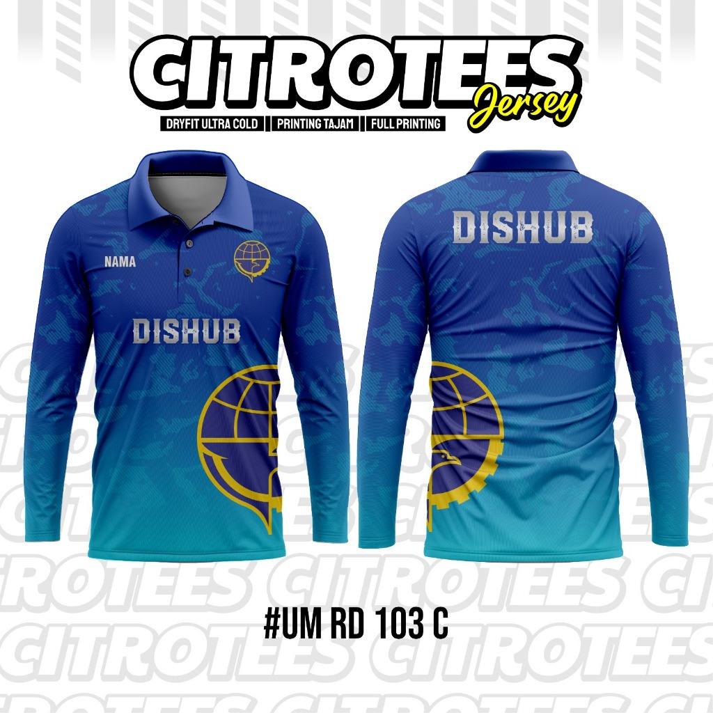 Kaos JERSEY DISHUB | FREE CUSTOM | lengan panjang - pendek | DRYFIT TERBARU