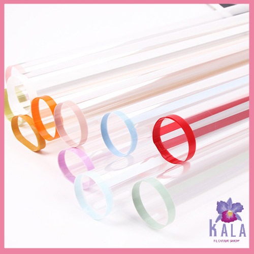 

Flower Wrapping Paper Clear Transparant Frame List Color Cellophane Waterproof KB6007
