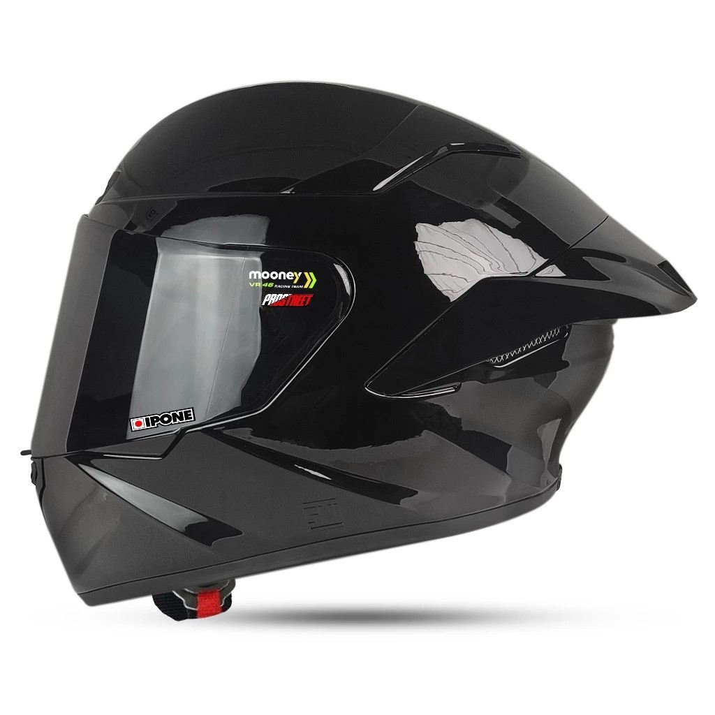 Helm Full Face MLA TTC Crypton | Hitam Glosy Kaca Hitam | Helm Paket Ganteng Dewasa SNI