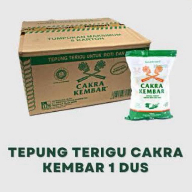 

Tepung Cakra Kembar (1kg x 12) / Tepung Terigu kemasan dus