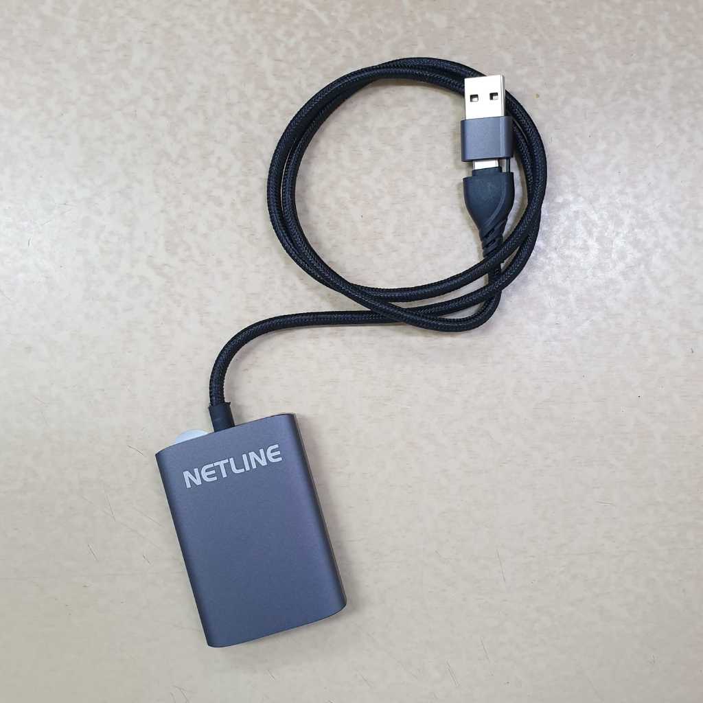 NETLINE HDMI Splitter 2 Port HDMI HUB 2 in 1 USB 3.0 Type C To Dual HDMI
