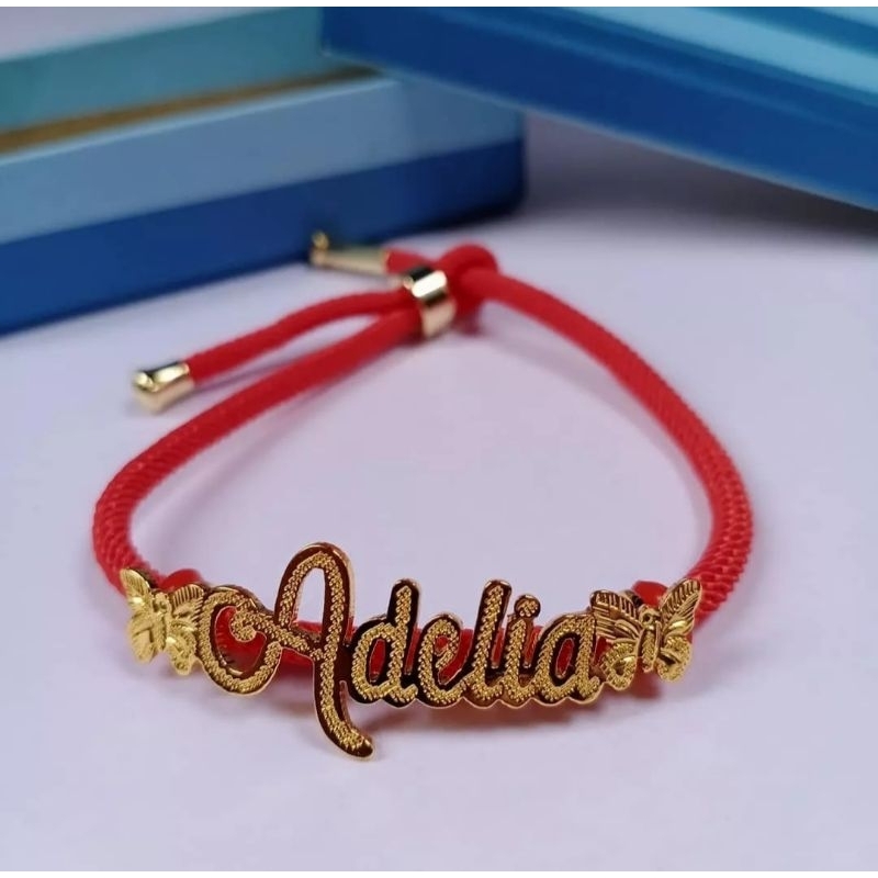 Gelang Tali Custom Nama Titanium Premium