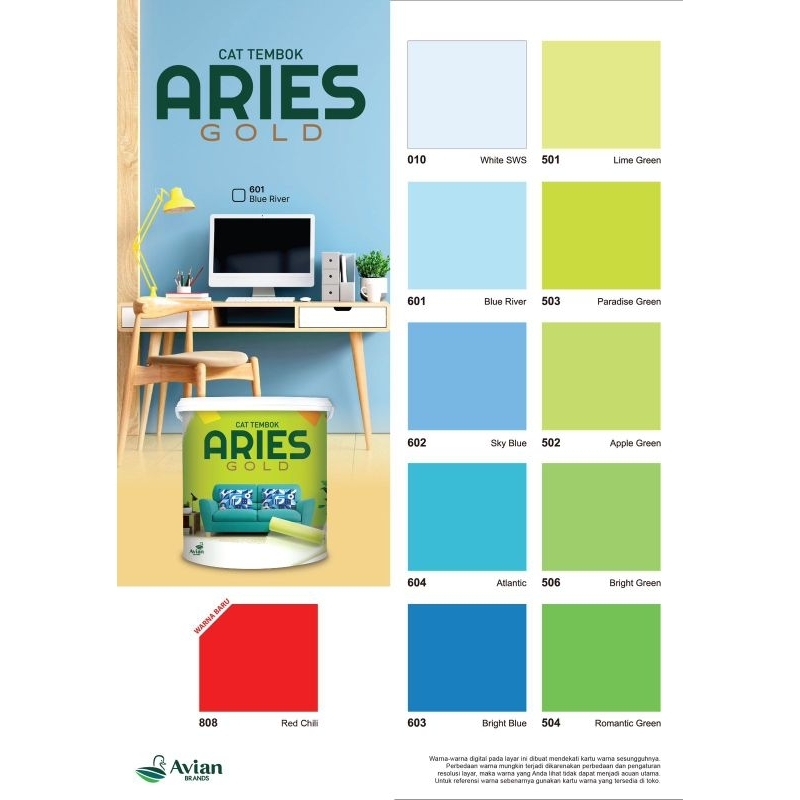aries gold 18kg 18 kg cat tembok aries 18kg bagus indoor dalam