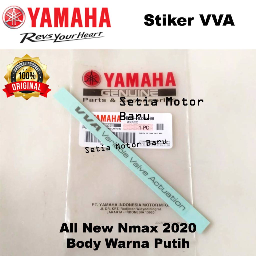 Stiker VVA Body Warna Putih All New Nmax N Max ABS NON ABS 2020 Ori Asli Yamaha