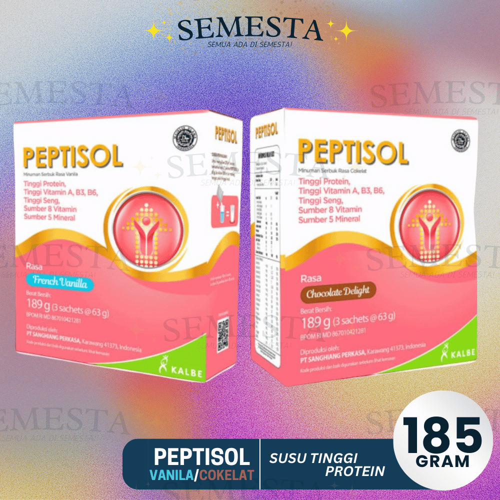 

PEPTISOL 189 gram Vanila/Cokelat - Nutrisi Tinggi Protein