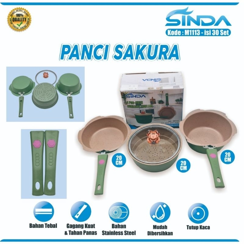 Panci MPASI Set Bayi 4 Pcs Frypan Keramik Food Grade