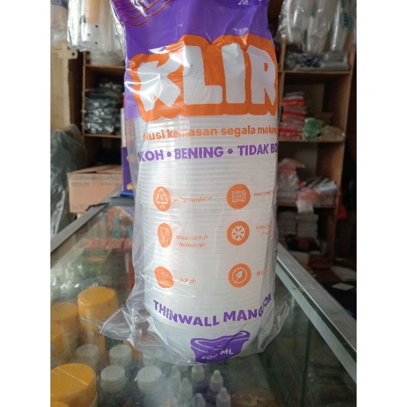Thinwall KLIR bowl 200 ml/ Thinwall mangkok 200 ml