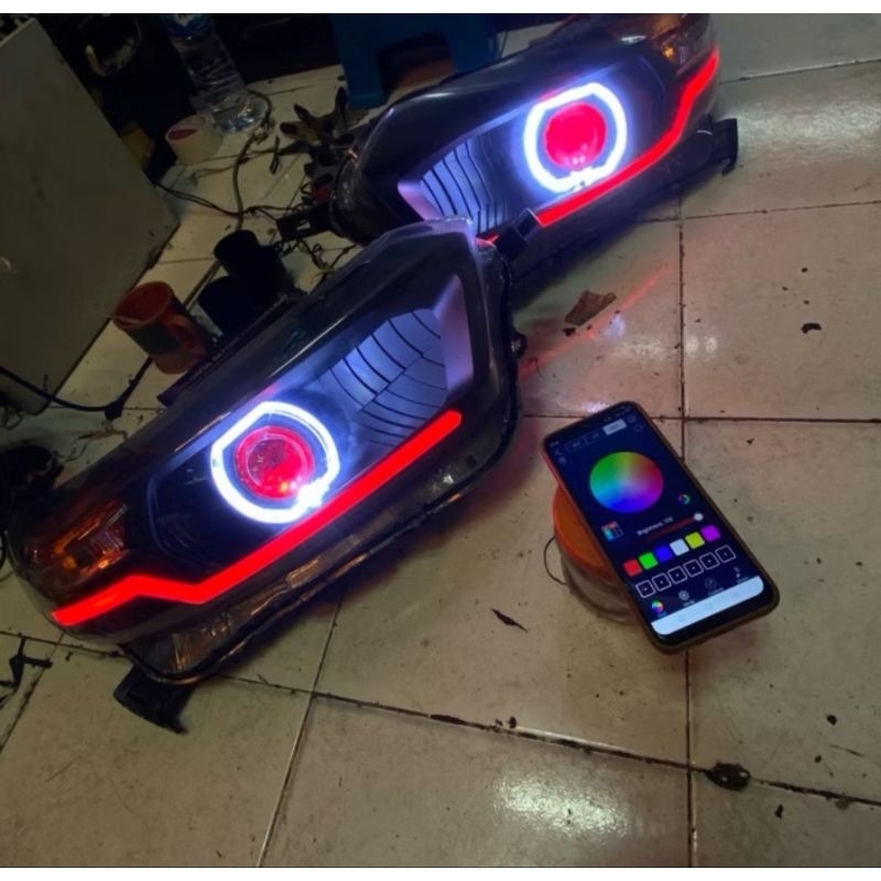 headlamp set Brio/Mobilio old/new custom