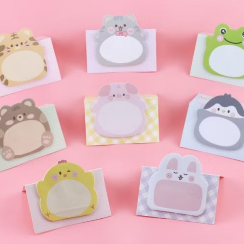

#Qreinashop Sticky Notes Animal Paradise || Tempelan Kertas Karakter Lucu