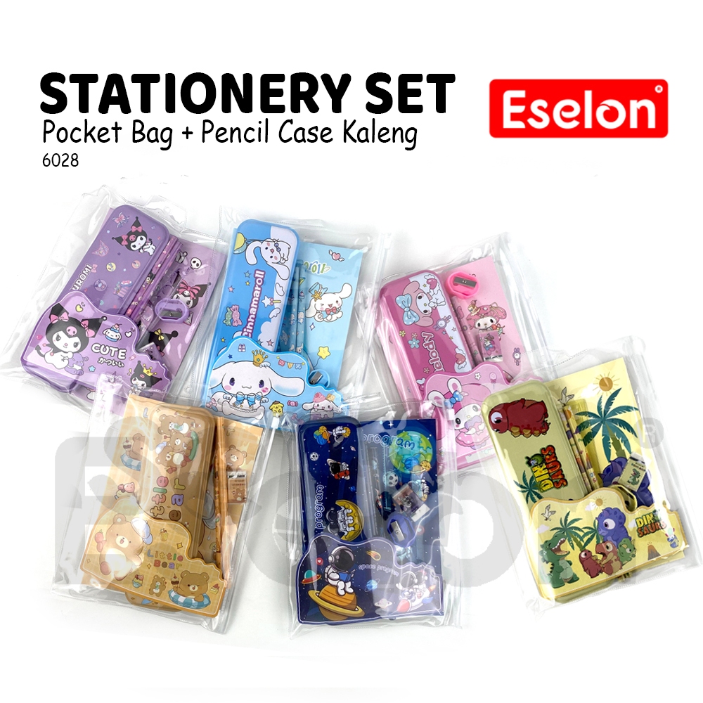 

8in1 Stationery Set Mika 6028 Sanrio Karakter / Paket Alat Tulis