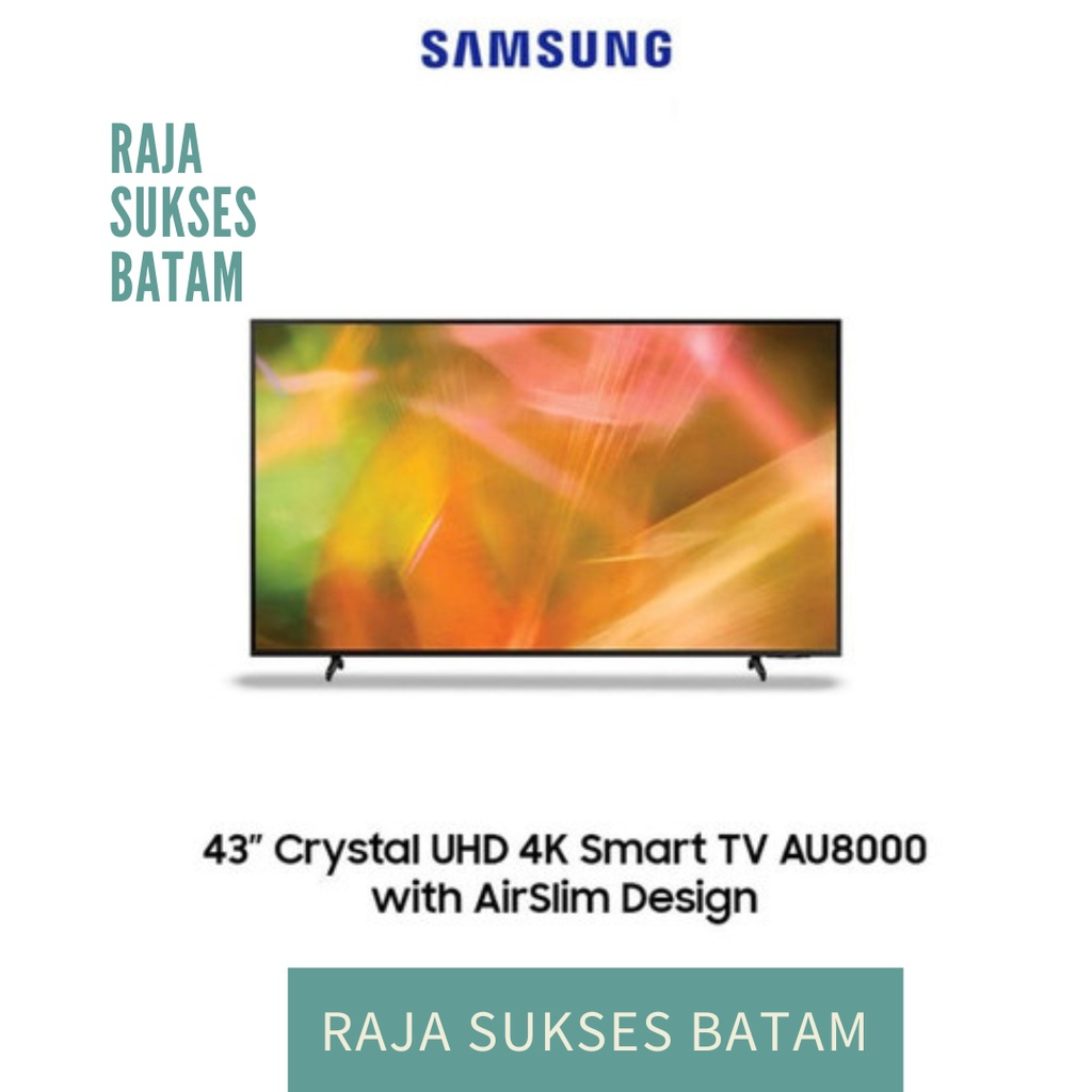 Samsung Smart TV 43 Inch Crystal 4K UHD 43AU8000 / UA43AU8000 - NEW 43BU8000,  batam