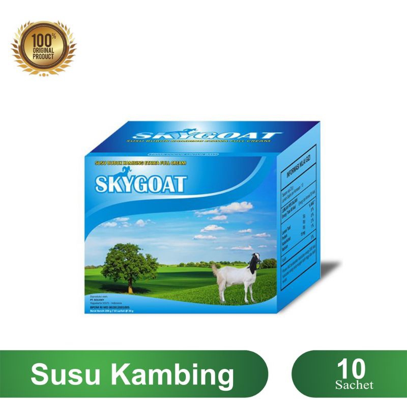 

SUSU SKYGOAT 10 SACHET Susu Kambing Etawa Bubuk Skygoat Susu Kambing Bubuk Susu Etawa Skygoat 1 Box Isi 10 Sachet Original