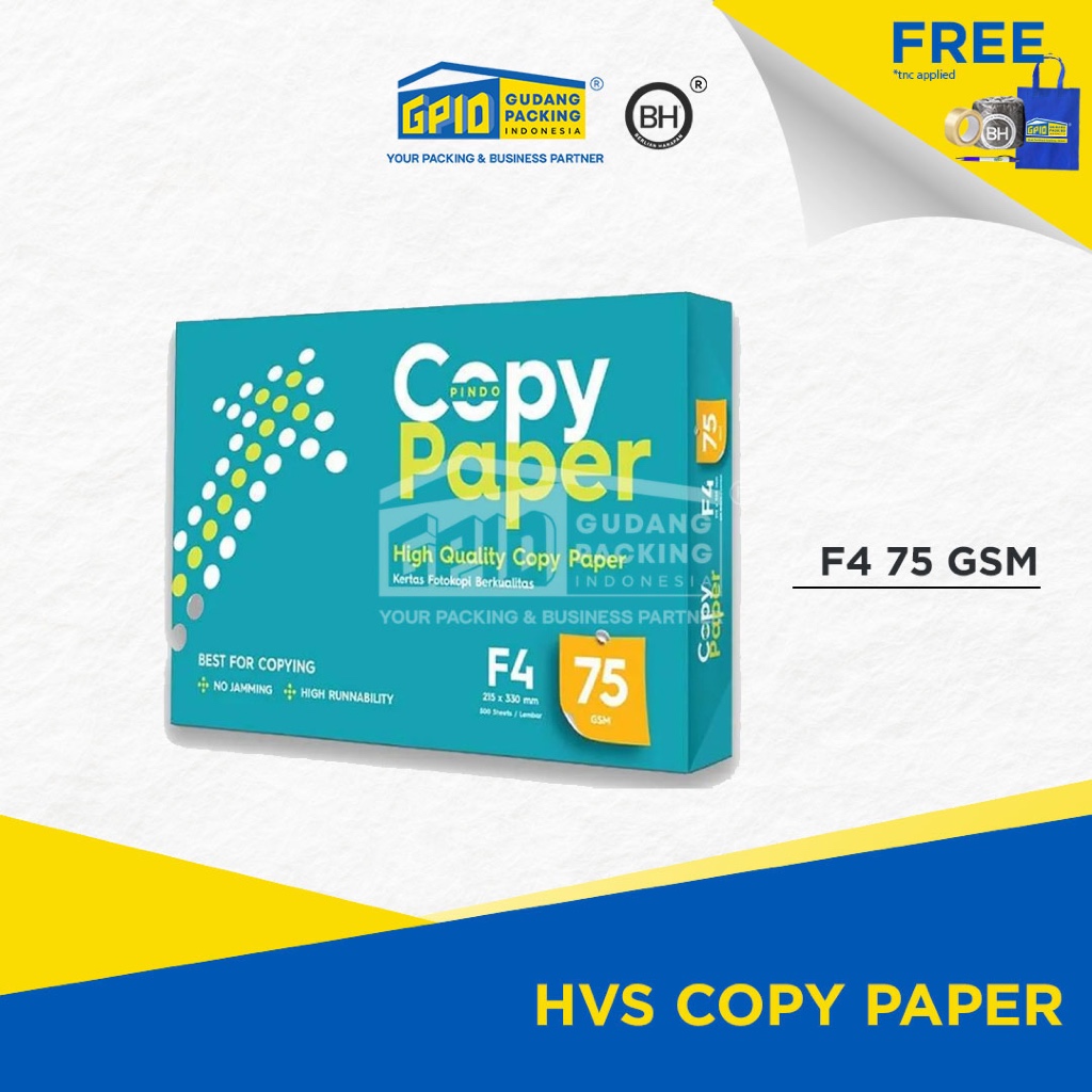 

RB Copy Paper - Kertas HVS A4/F4 75 Gsm Putih Halus
