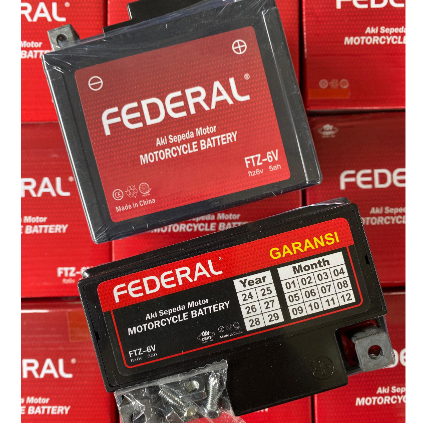 Aki Federal FTZ6V Aki Kering Gel Vario 125 150 Satria Fu