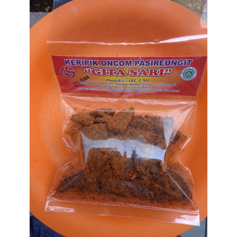 Keripik oncom asli pasireungit/Parigi Sumedang Bandung Gita Sari Rasa Pedas