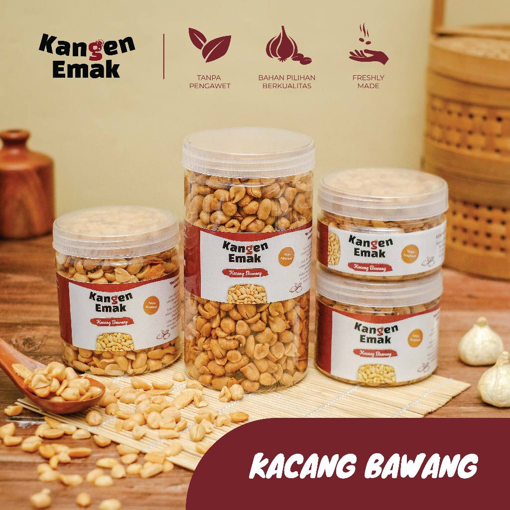 

Kangen Emak Kacang bawang 225 gr 325 gr 550 gr | Kacang bawang renyah gurih premium homemade