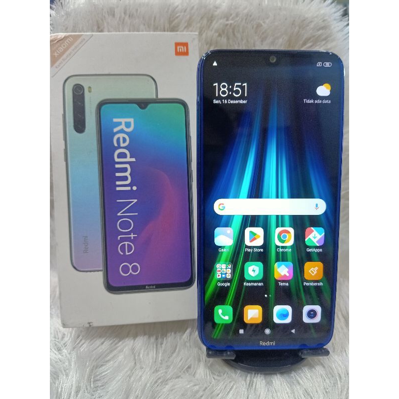 JUAL HP SECOND REDMI NOTE 8 RAM 4/64, FULLSET