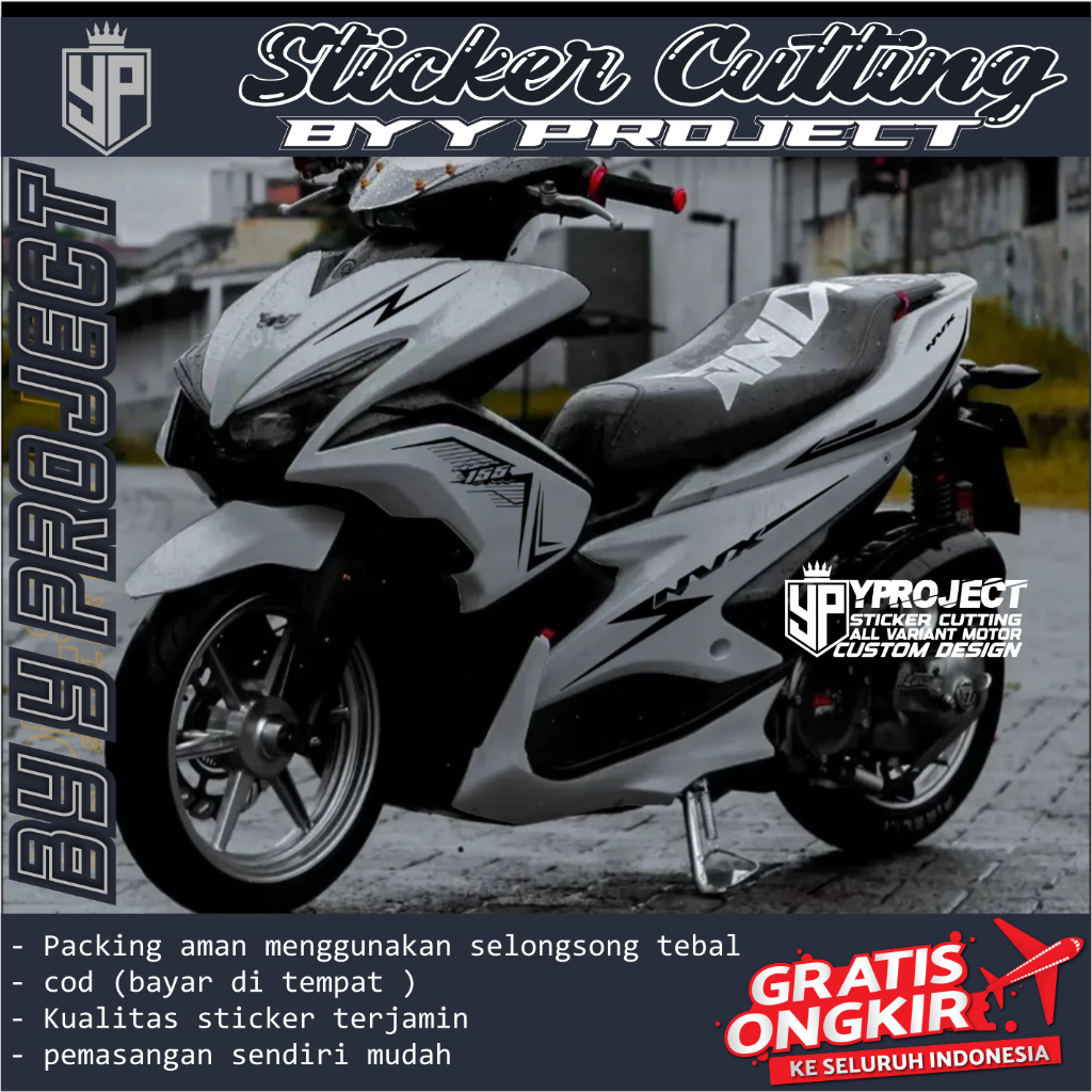 AEROX Cutting Sticker Striping Aerox Old 155 NVX Striping Variasi Aerox Old Stiker Aerox Lama Stripi
