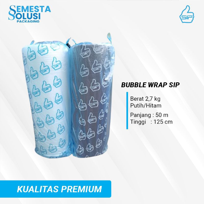 

Bubble Wrap 125 x 50 m - 2,7 Kg - Hitam Putih - Sip