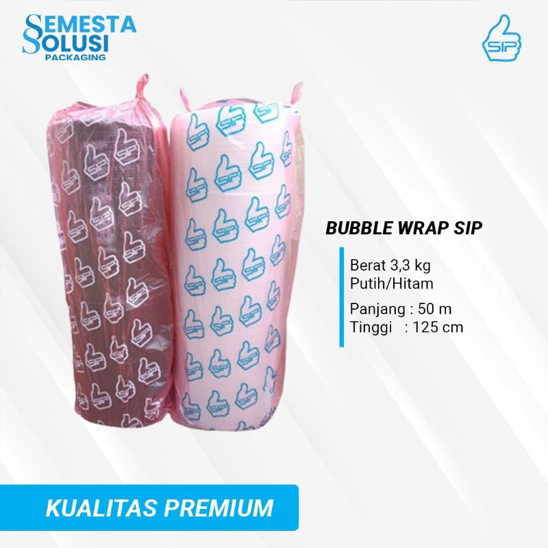 

Bubble Wrap 125 x 50 m - 3,3 Kg - Hitam Putih - Sip