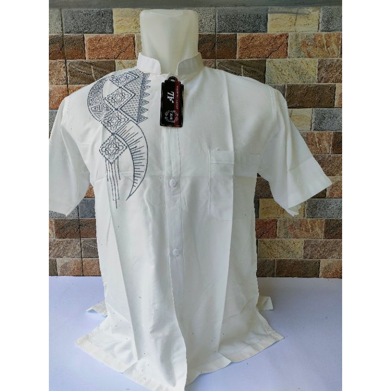kemeja Koko pria tangan pendek/baju Koko pria putih/baju Koko pria lengan pendek/baju Koko pria terb