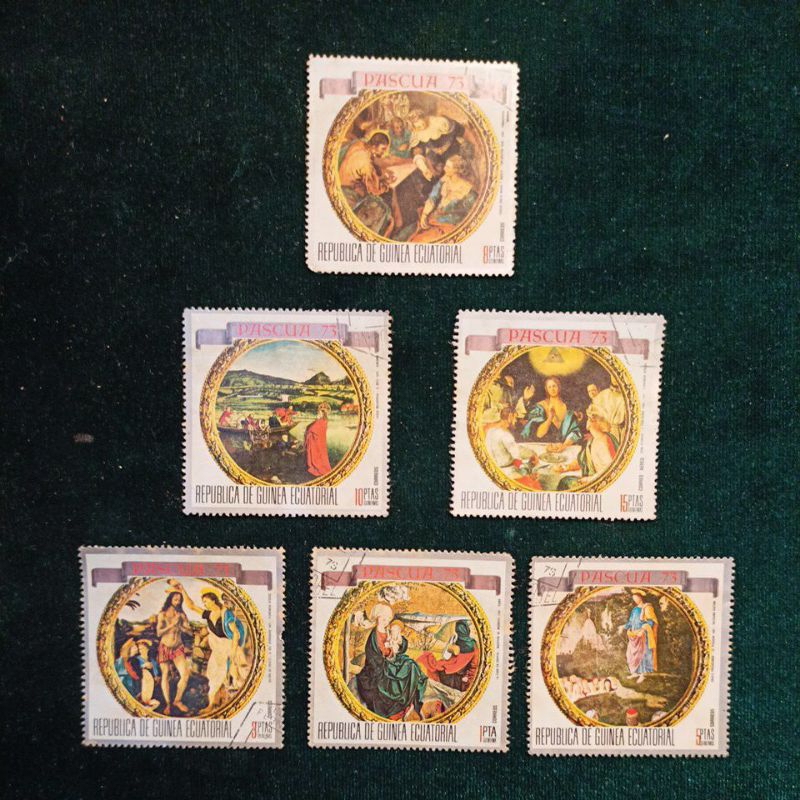 

Stamp Prangko, Repubblica De Guinea Ekuatorial, PASCUA 73. Religion edition
