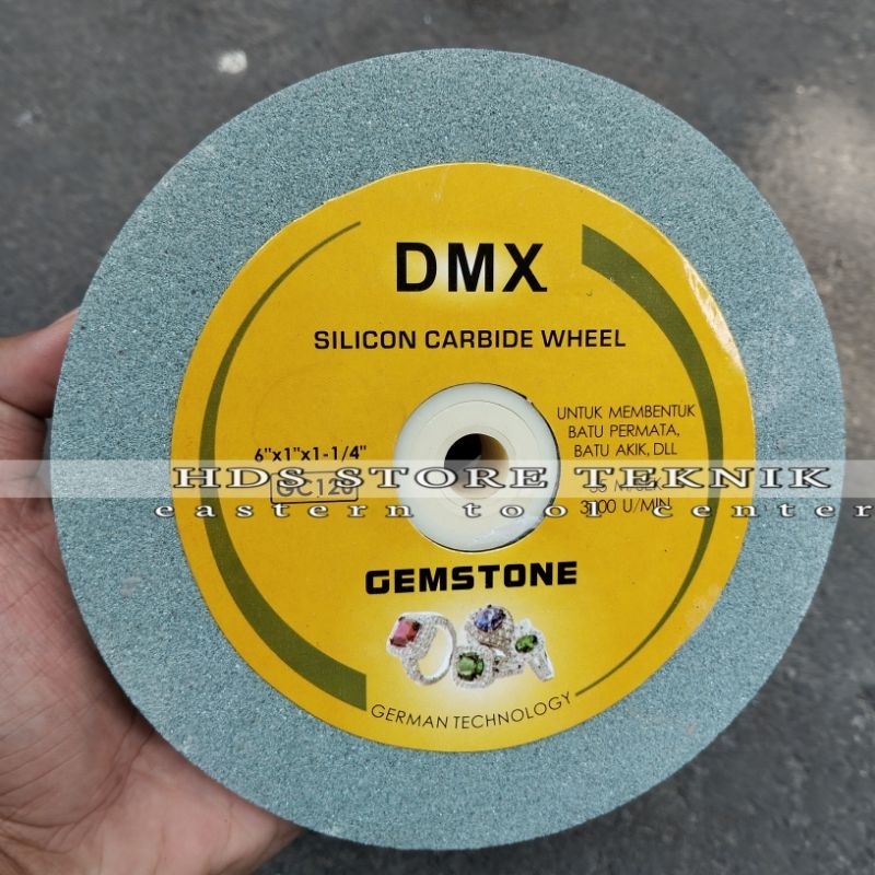 Batu Gerinda Duduk DMX 6 inch Batu Gurinda Asah Poles Grinding Wheel Batu Akik Batu Asah Batu Hijau