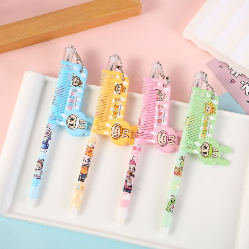 

(12 PCS) PULPEN 9359 GANTUNGAN CERMIN LABUBU / GEL PEN / PENA