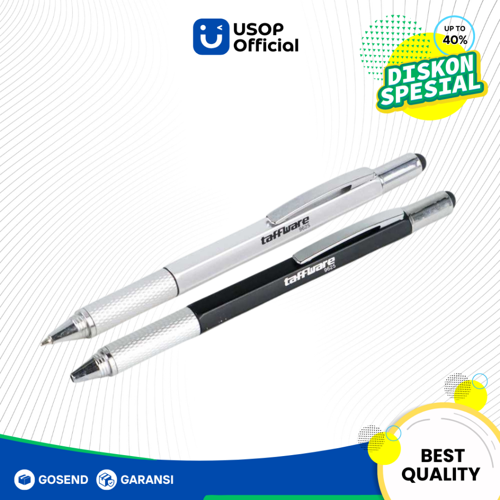 

Taffware Pena Multifungsi Plastik Stylus + Penggaris + Level + Obeng - 9625