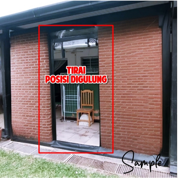 Tirai Plastik Clear PVC List Terpal / Krey Gazebo Bening Custom 0.30mm