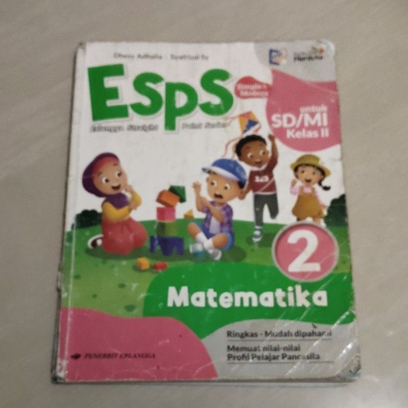 BUKU ORI ESPS MATEMATIKA KELAS 2 SD PENERBIT ERLANGGA KURIKULUM MERDEKA