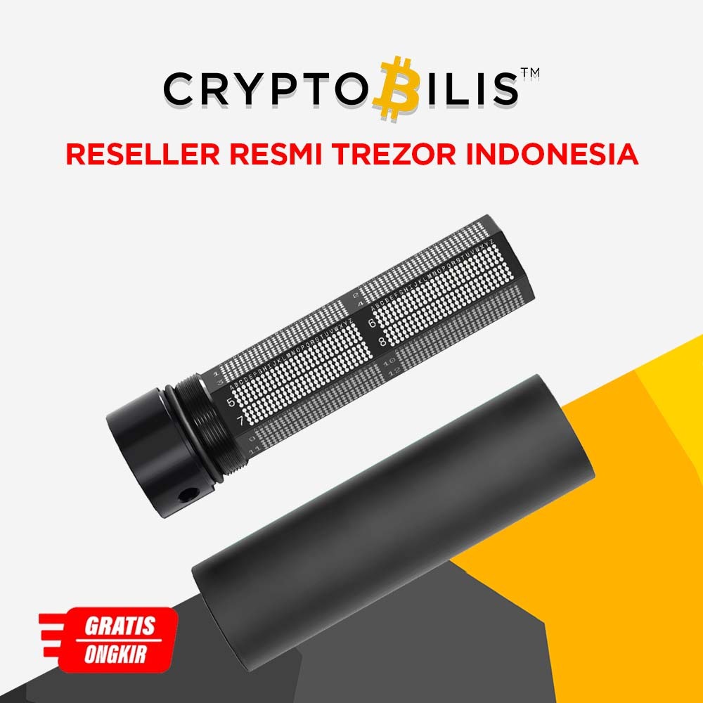 Trezor Keep Metal - Reseller Resmi Trezor - 100% Original & Tersegel, Seed Phrase, Bitcoin, Crypto, 