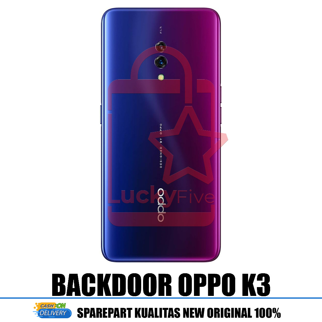 Backdoor Oppo K3 Back Cover Ungu Original
