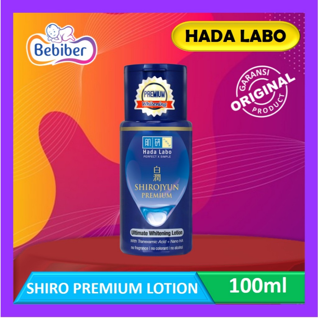 Hada Labo Shirojyun Premium Whitening Lotion 100ml - Hadalabo Shirojun Hydrating Toner - Bebiber
