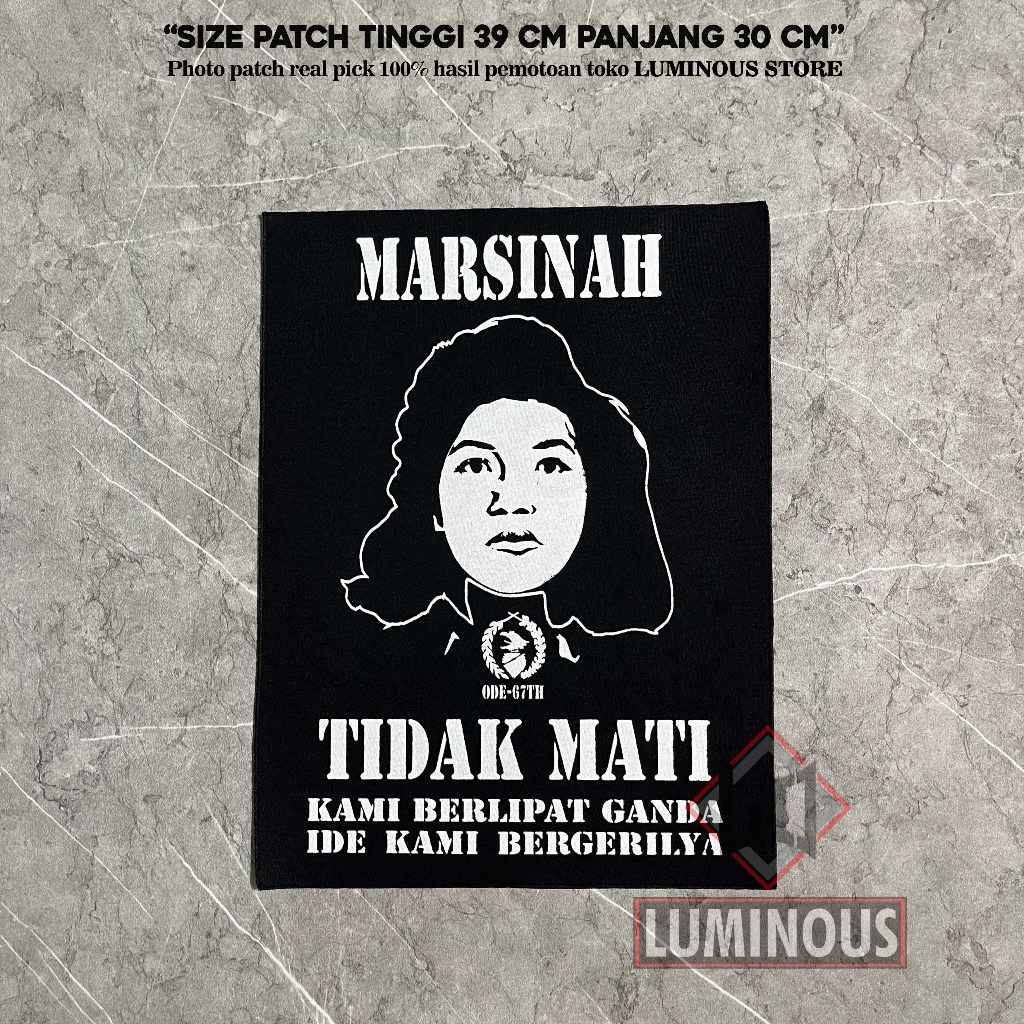 BACKPATCH SABLON / EMBLEM PUNGGUNG MARSINAH