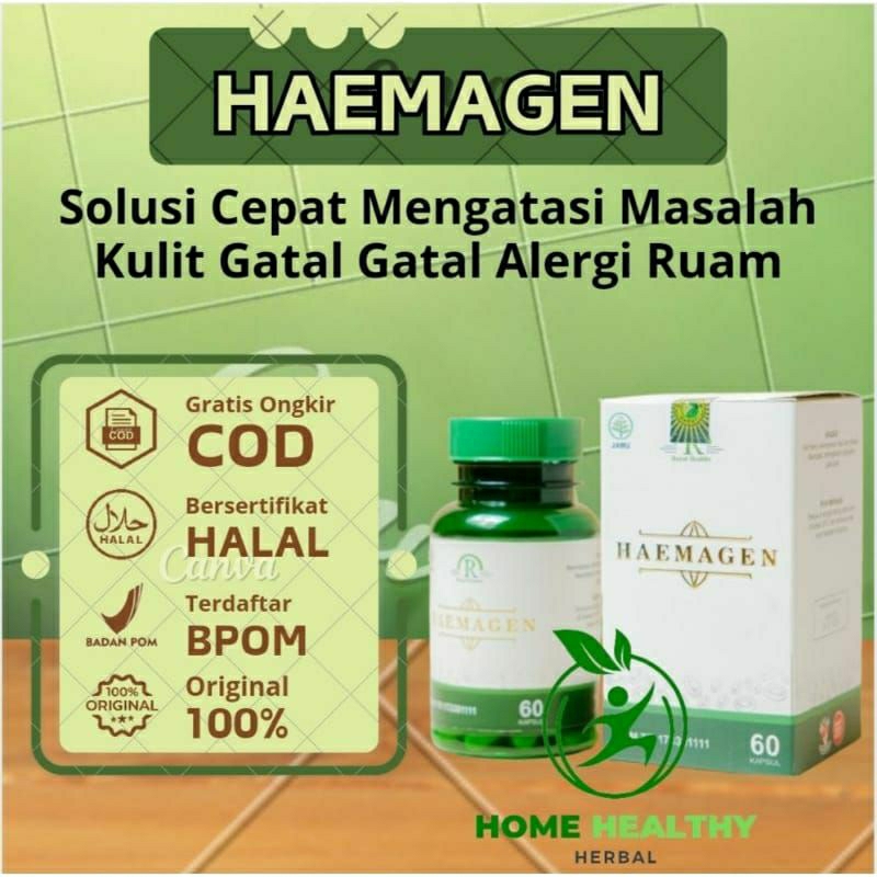 

HAEMAGEN OBAT HERBAL ALERGI GATAL GATAL 30 KAPSUL