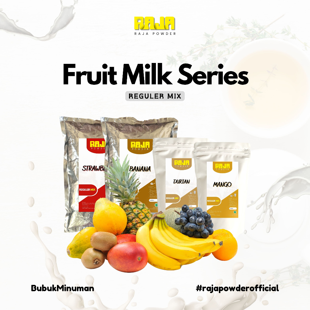 

Bubuk Minuman Fruit Milk Series Varian Buah Mix Powder 500 gram