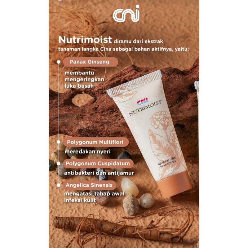 Nutrimoist CNI Original 50 gram Salep serba guna untuk luka bakar, tersiram air panas, terpercjk min