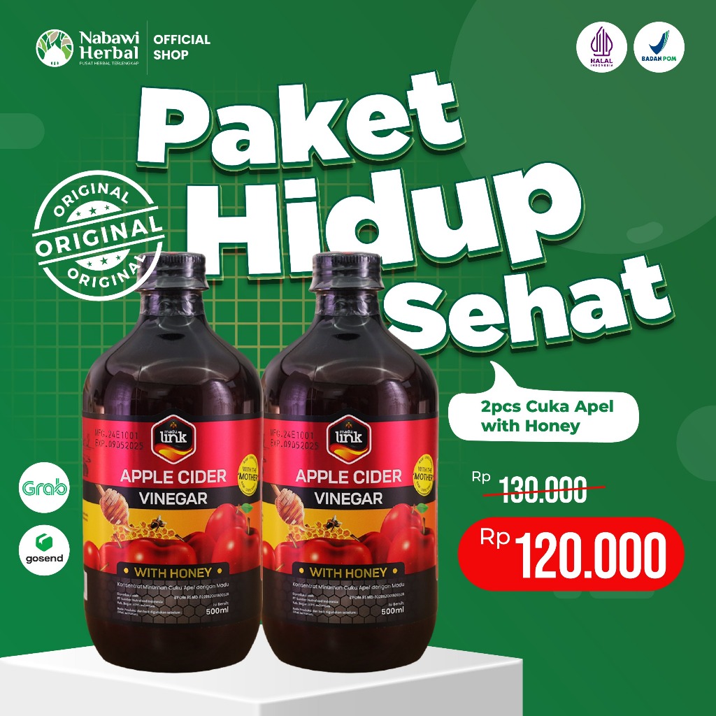 

PAKET HIDUP SEHAT - Cuka Apel With Honey - Apple Cider Vinegar With Mother