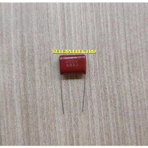 Kapasitor 684nf 400v Milar MERAH 684j 400 volt Capacitor 684 400v