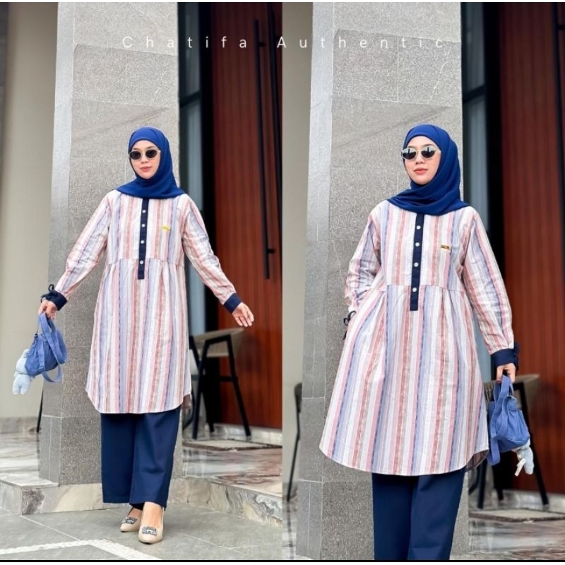 Set Tunik Katun Premium Aulia by Chatifa