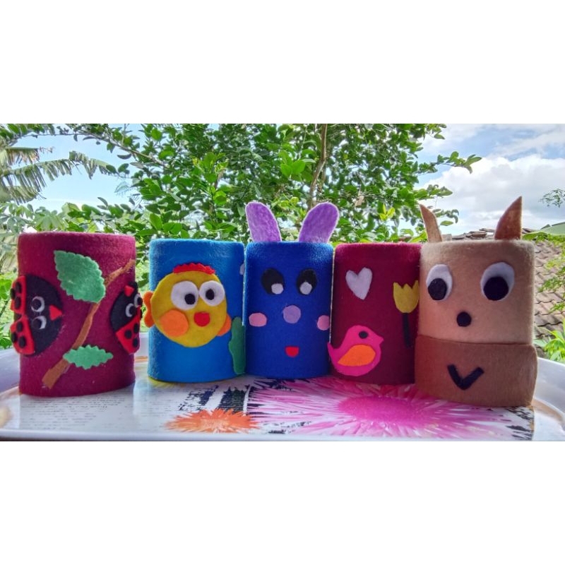 

kreasi tempat pensil berbagai karakter