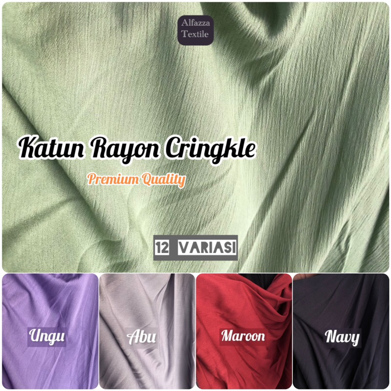 Kain katun Rayon Crinkle Premium | Rayon Crinkle | Harga tertera 0,5 meter