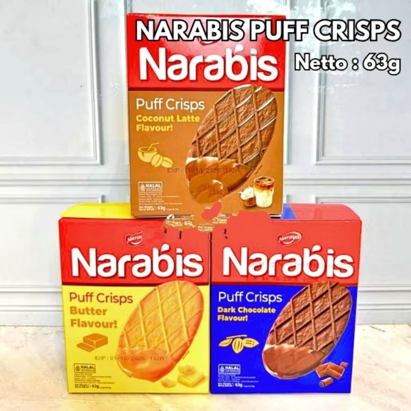 

Naraya NARABIS PUFF CRISPS biscuit cookies puff kemasan 63 gram