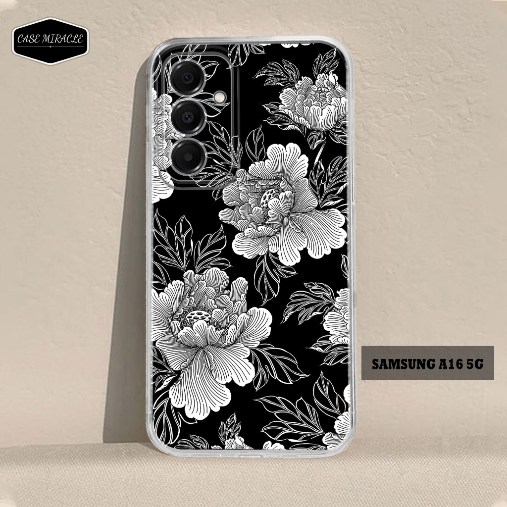 CASE SAMSUNG A16 5G - CASE MOTIF RANDOM LUCU - Softcase Premium - Bening Transparant - Silikon HP - 