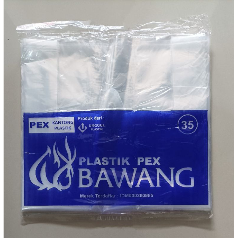 KRESEK BENING PEX CAP BAWANG UK. 35 X 63