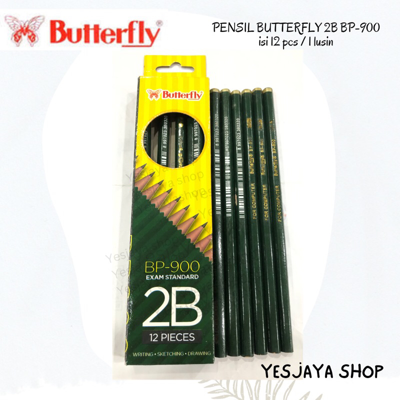 

{12 pcs} Pensil 2B murah Butterfly BP 900 1 LUSIN / Pensil Kayu Butterfly 2B grosir