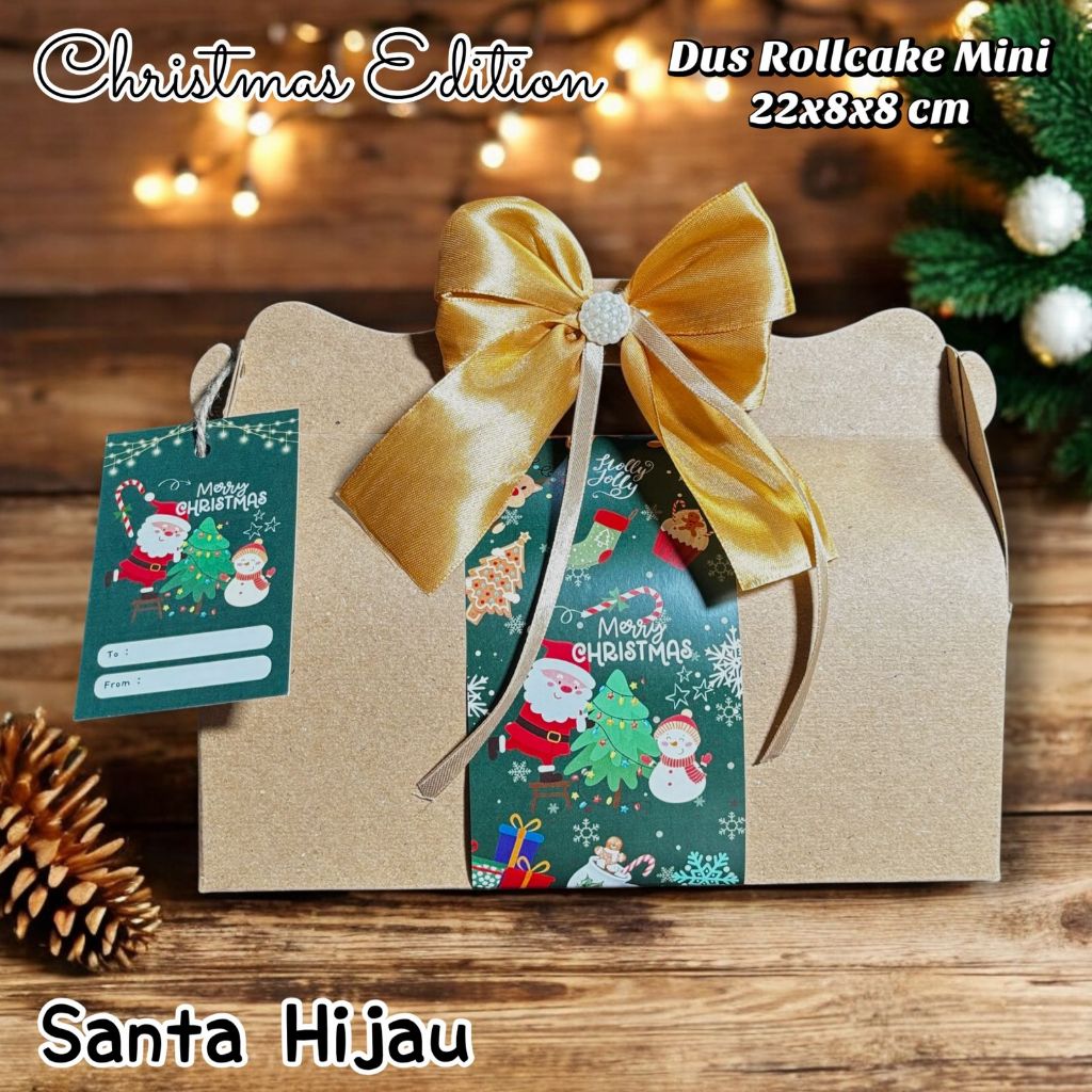 

Kotak Dus Roll Cake Kue Hampers Gift Multi Purpose Box Edisi Natal Kado Christmas