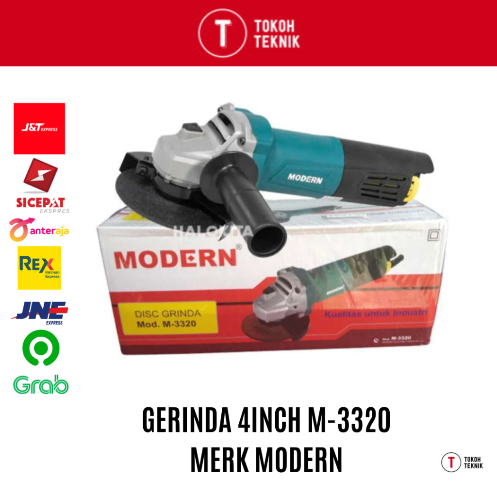 MESIN GERINDA LISTRIK MODERN M-3320 4" SWITCH BELAKANG GURINDA ANGLE GRINDER