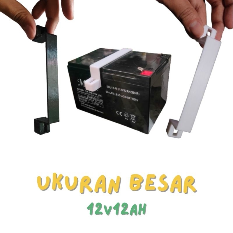 Klem Aki 12V12AH Penyangga Aki Sprayer Ukuran Besar 12V12AH